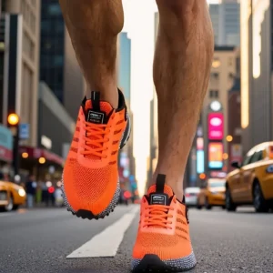 Stylish Men's Running Shoes With Breathable Mesh Upper, Non-slip Outsole