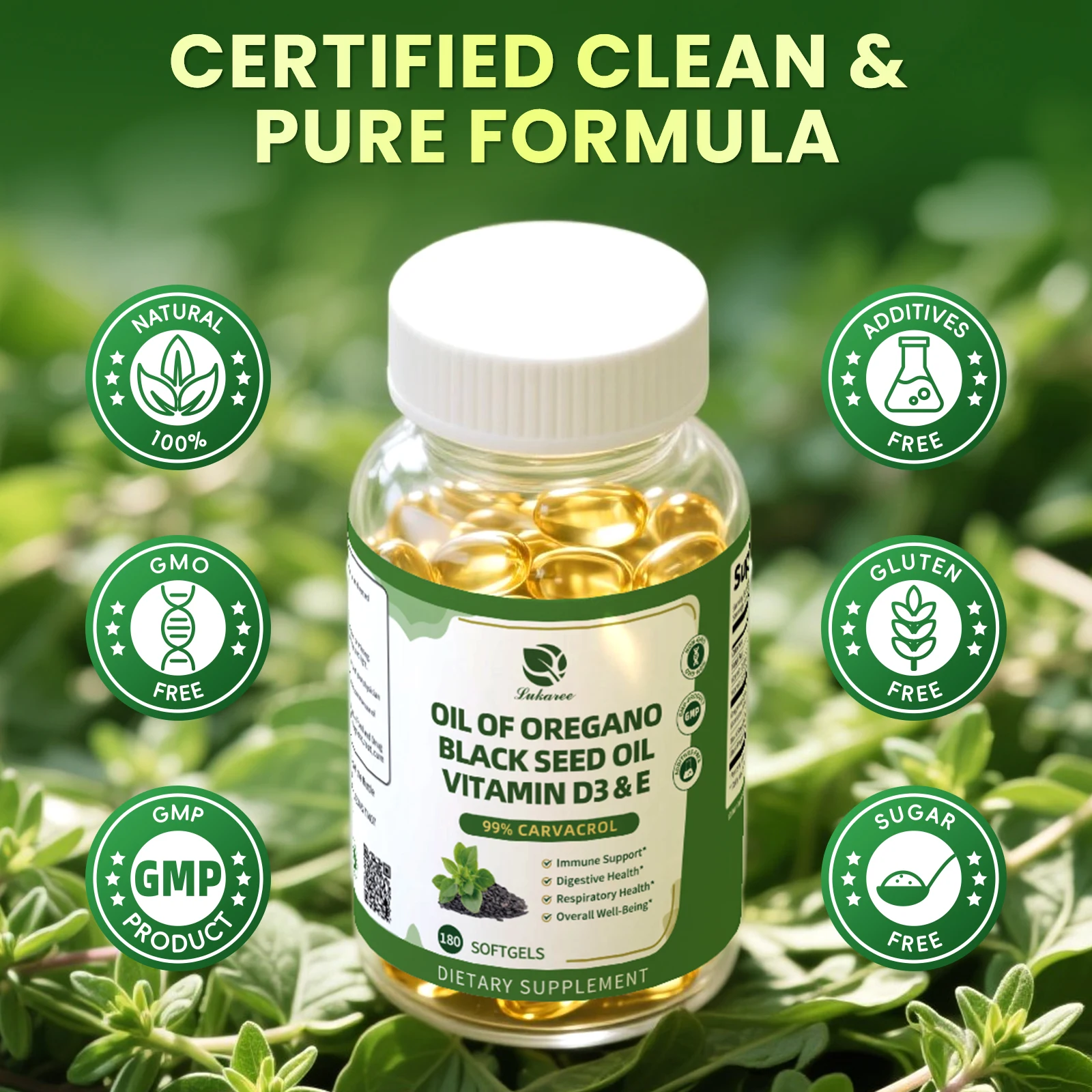 Organic Oregano Oil Capsule with Black Seed Oil - Image 2