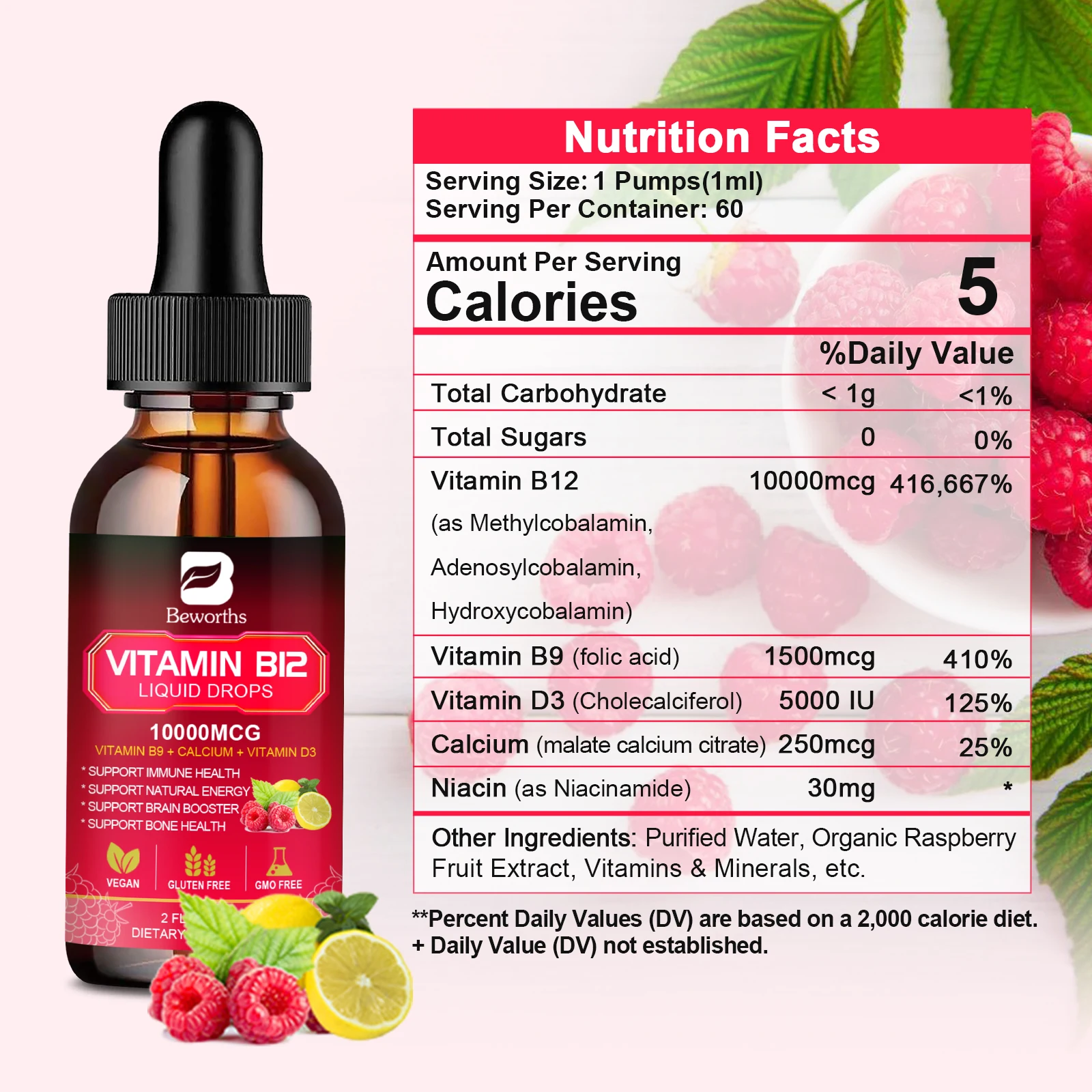 Vitamin B12 Drops Energy Supplements