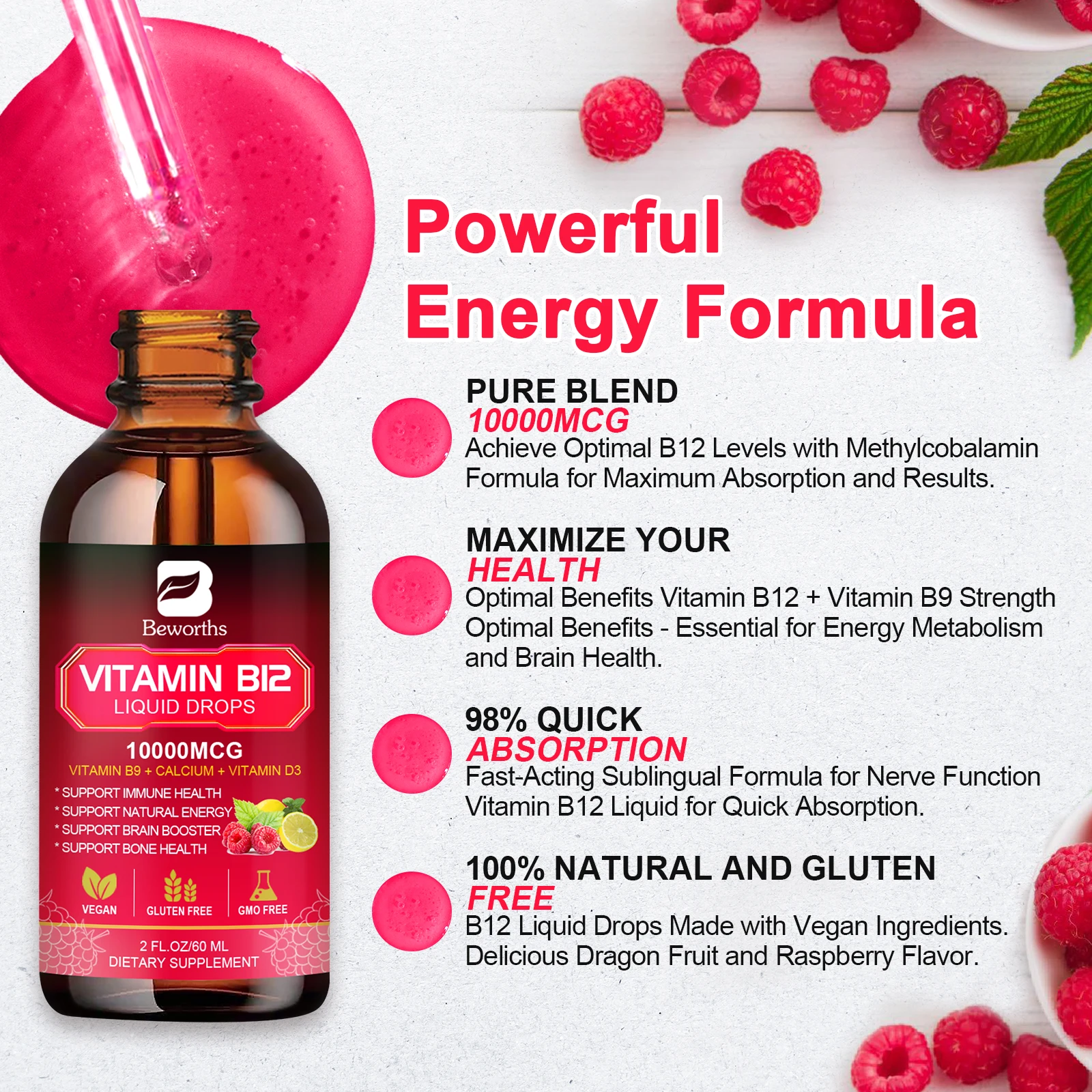 Vitamin B12 Drops Energy Supplements - Image 2