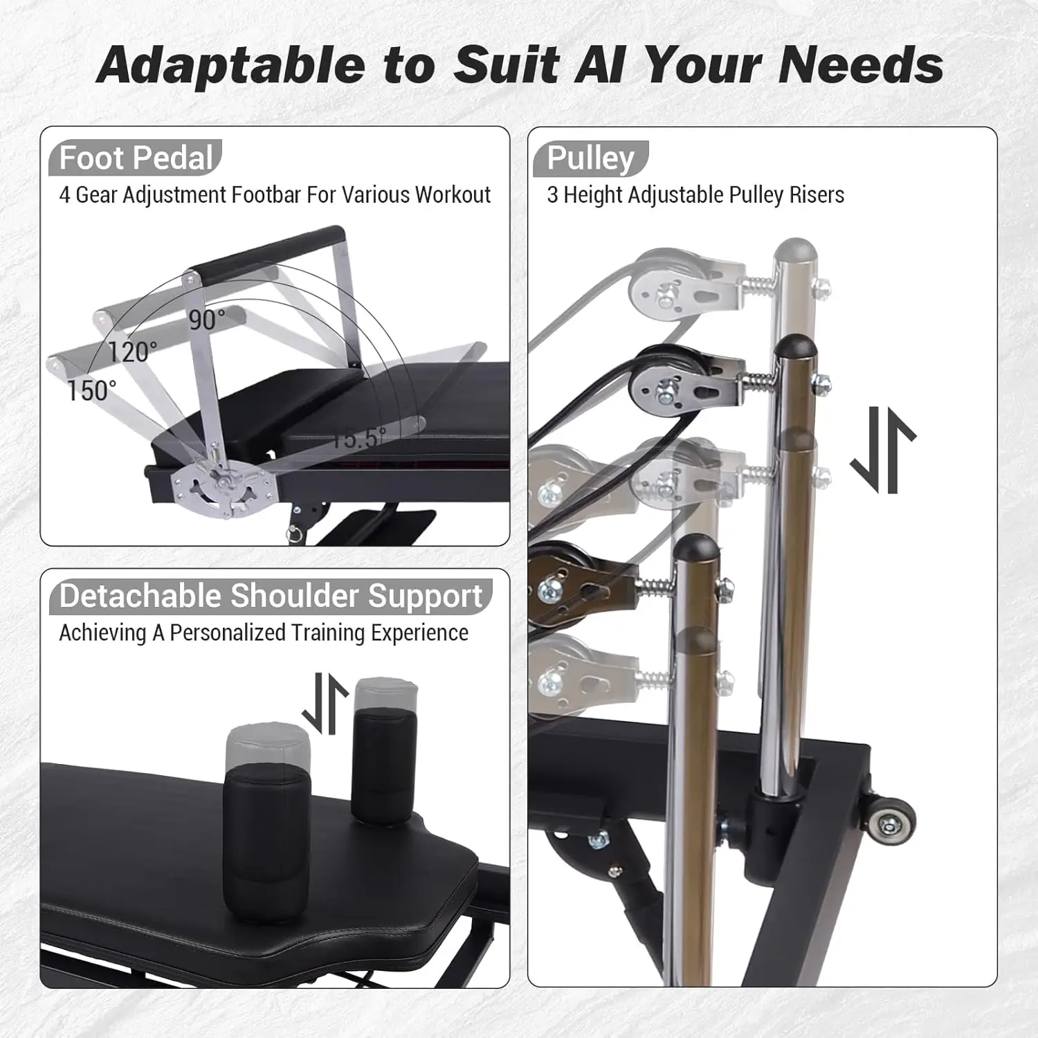 Foldable Reformer Pilates Machine
