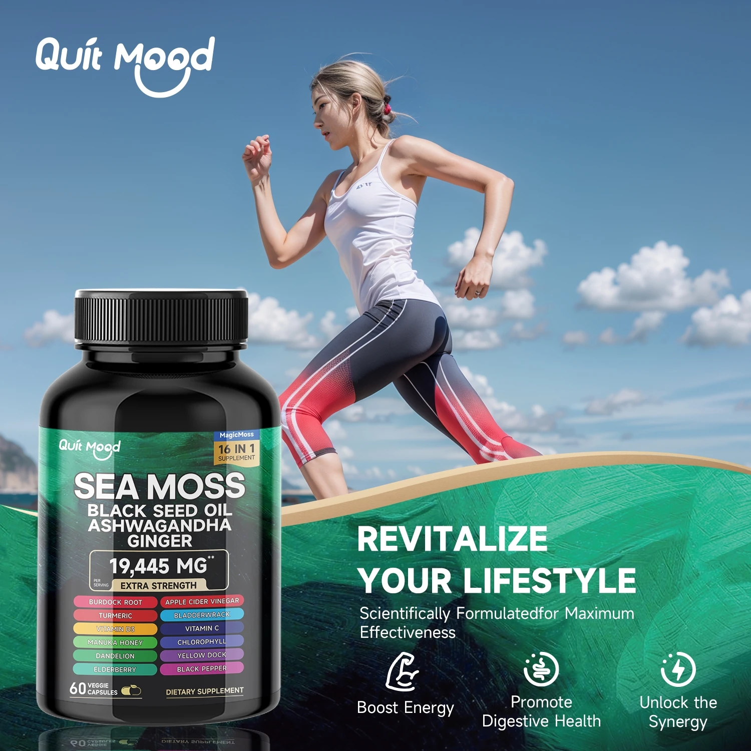 2Pcs Sea Moss Black Seed Oil - Image 2