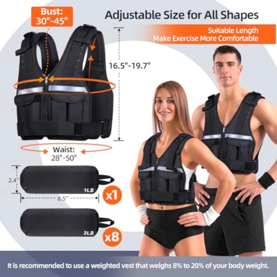 Adjustable Weighted Vest 2-18 lbs/2-40 lbs - Image 2